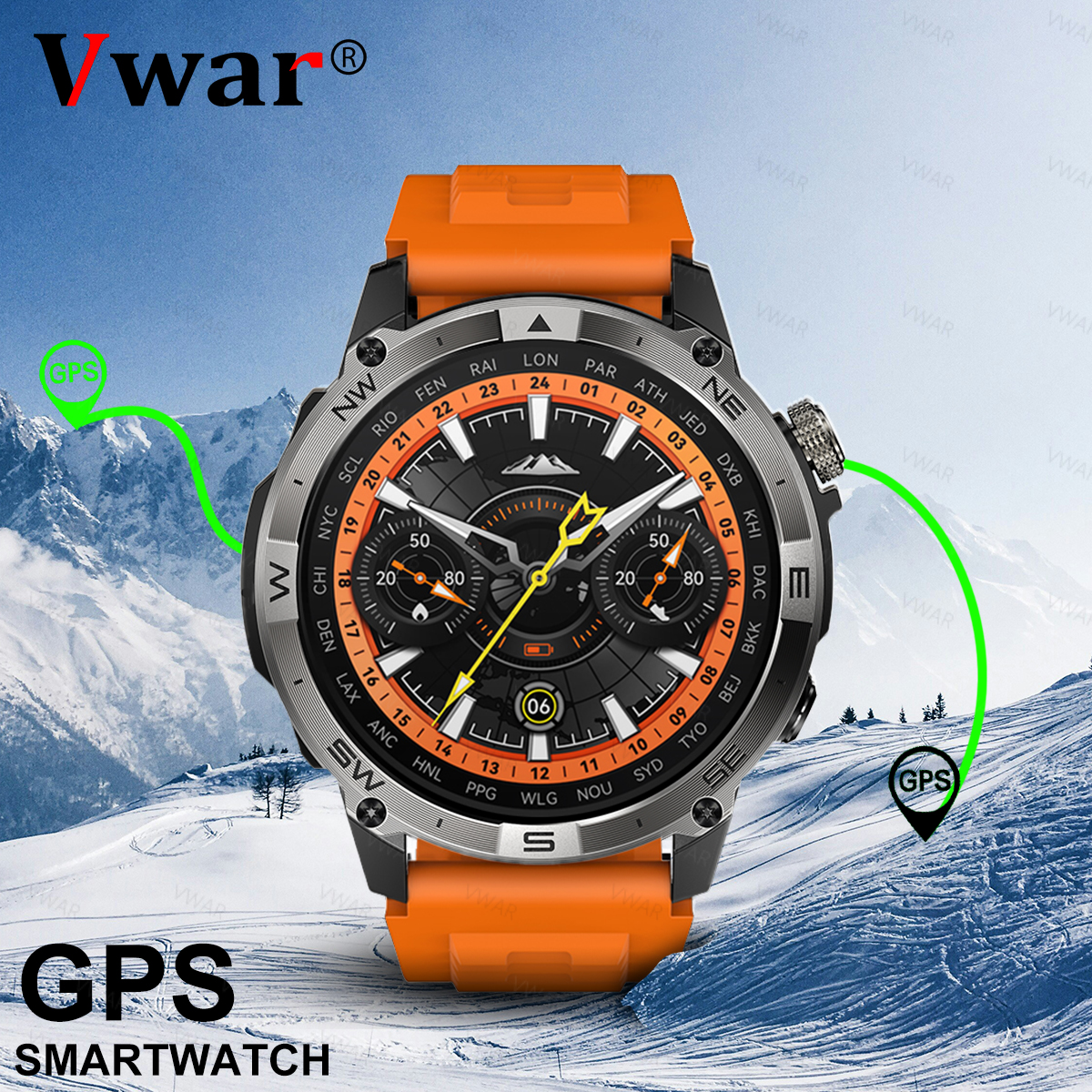 Watch Vs Smartwatch - VWAR GPS Smart Watch 1.43” HD