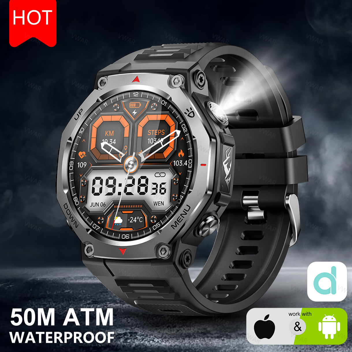 Watch Vs Smartwatch - VWAR T-Rex Ultra Smart Watch with