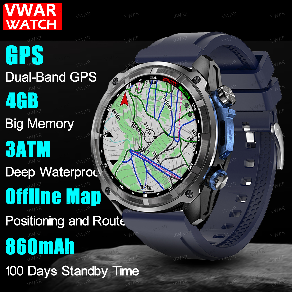Watch Vs Smartwatch - VWAR DTG1 GPS Smart Watch 6