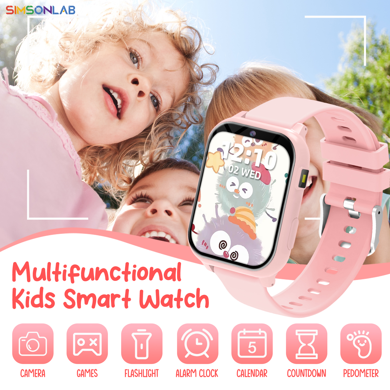 Smartwatch Watches Birthday Gift For Boys - 2026 Kids Game Smartwatch Flashlight Alarm