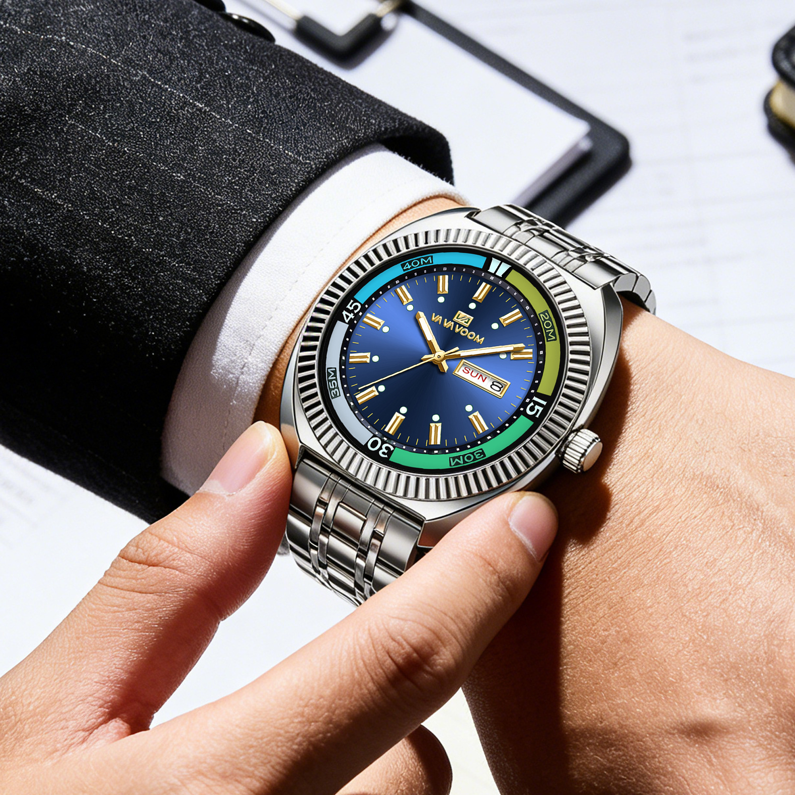 New Gear Ring Steel Strip Watc - مراجعة Smartwatch Ring Watches وسعره