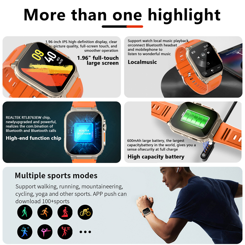 LIGE 600mAh high-Capacity Smar - مراجعة Smartwatch Latest Watches For Men وسعره