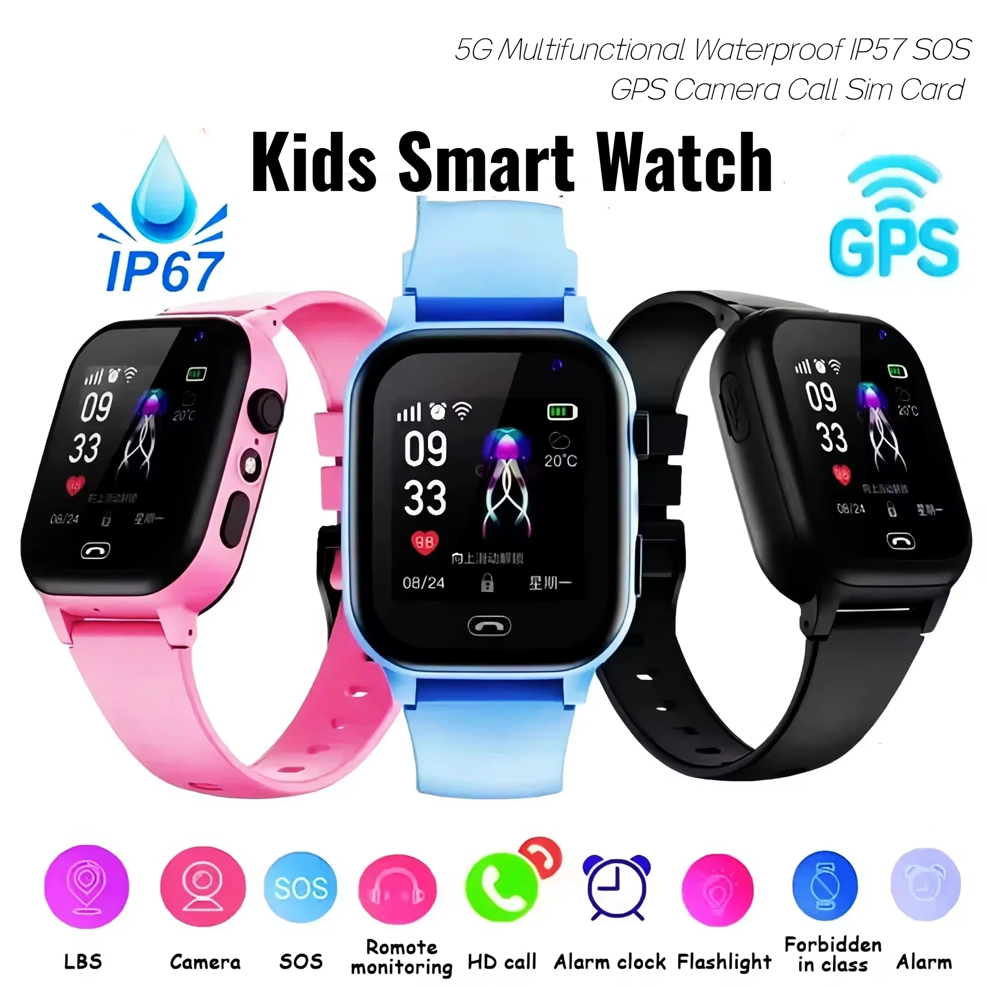 Lenovo Kids Smart Watch 5G GPS - مراجعة Smartwatch Watches For Kid Boy Waterproof وسعره