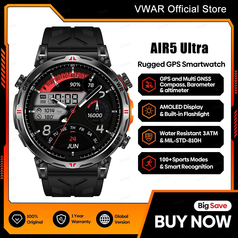2025 New VWAR GPS Smartwatch 1 - مراجعة Watch Vs Smartwatch وسعره