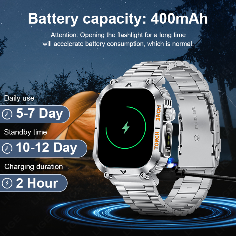 LIGE Men Outdoor Smartwatch 20 - مراجعة Smartwatch Latest Watches For Men وسعره