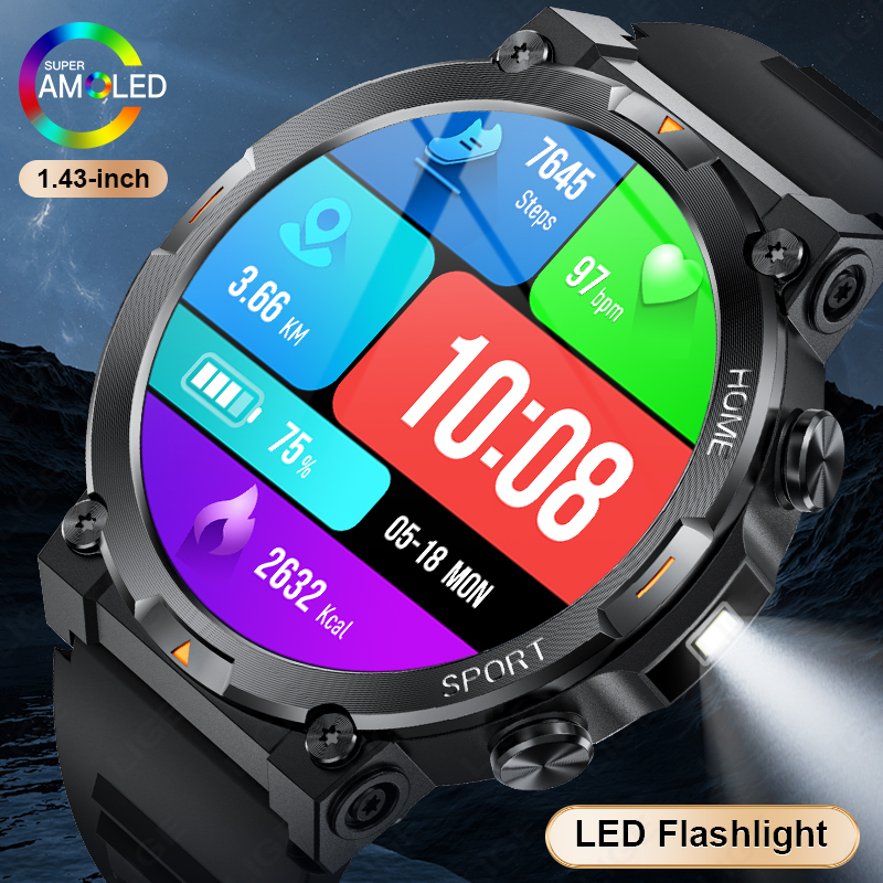 LIGE 2026 Men Smart Watch 1.43 - مراجعة Smartwatch Latest Watches For Men وسعره