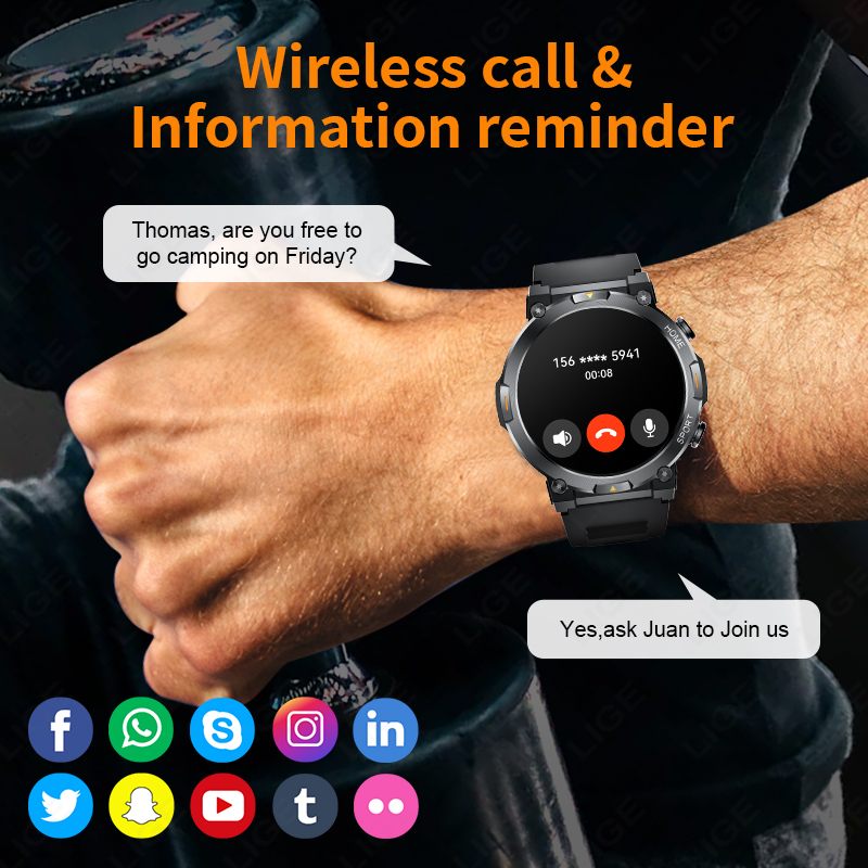 LIGE 2026 Men Smart Watch 1.43 - مراجعة Smartwatch Latest Watches For Men وسعره