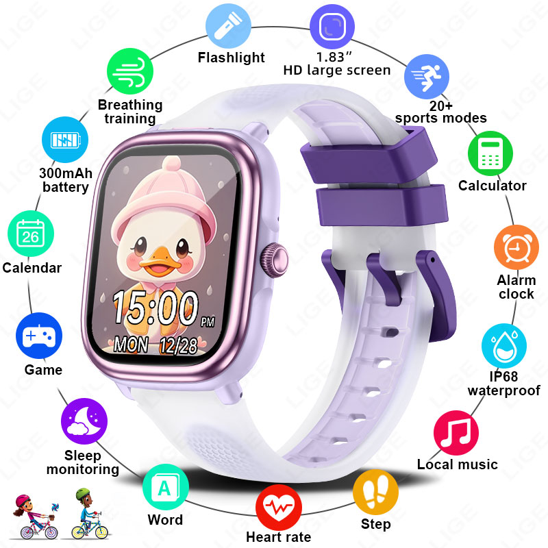 LIGE 2026 New Children Learnin - مراجعة Smartwatch Watches For Kid Boy Waterproof وسعره