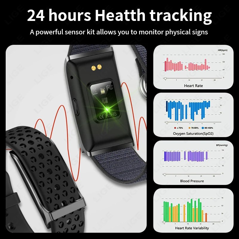 LIGE No Screen Smart Watch Hea - مراجعة Smartwatch Latest Watches For Men وسعره