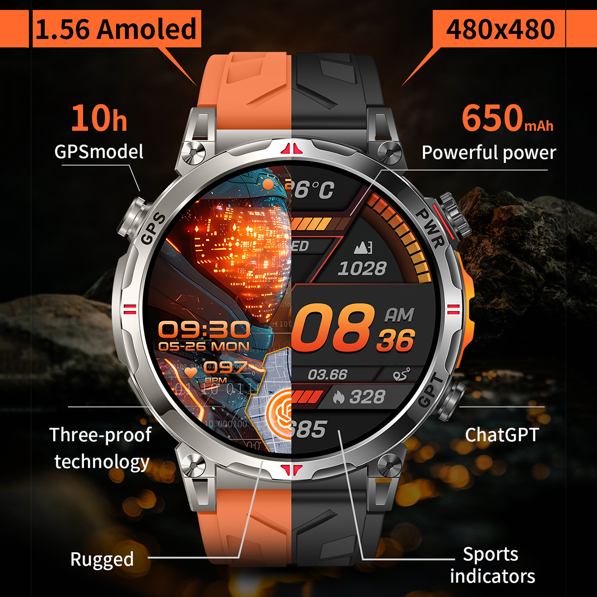 2025 New VWAR Air5 Ultra GPS S - مراجعة Watch Vs Smartwatch وسعره