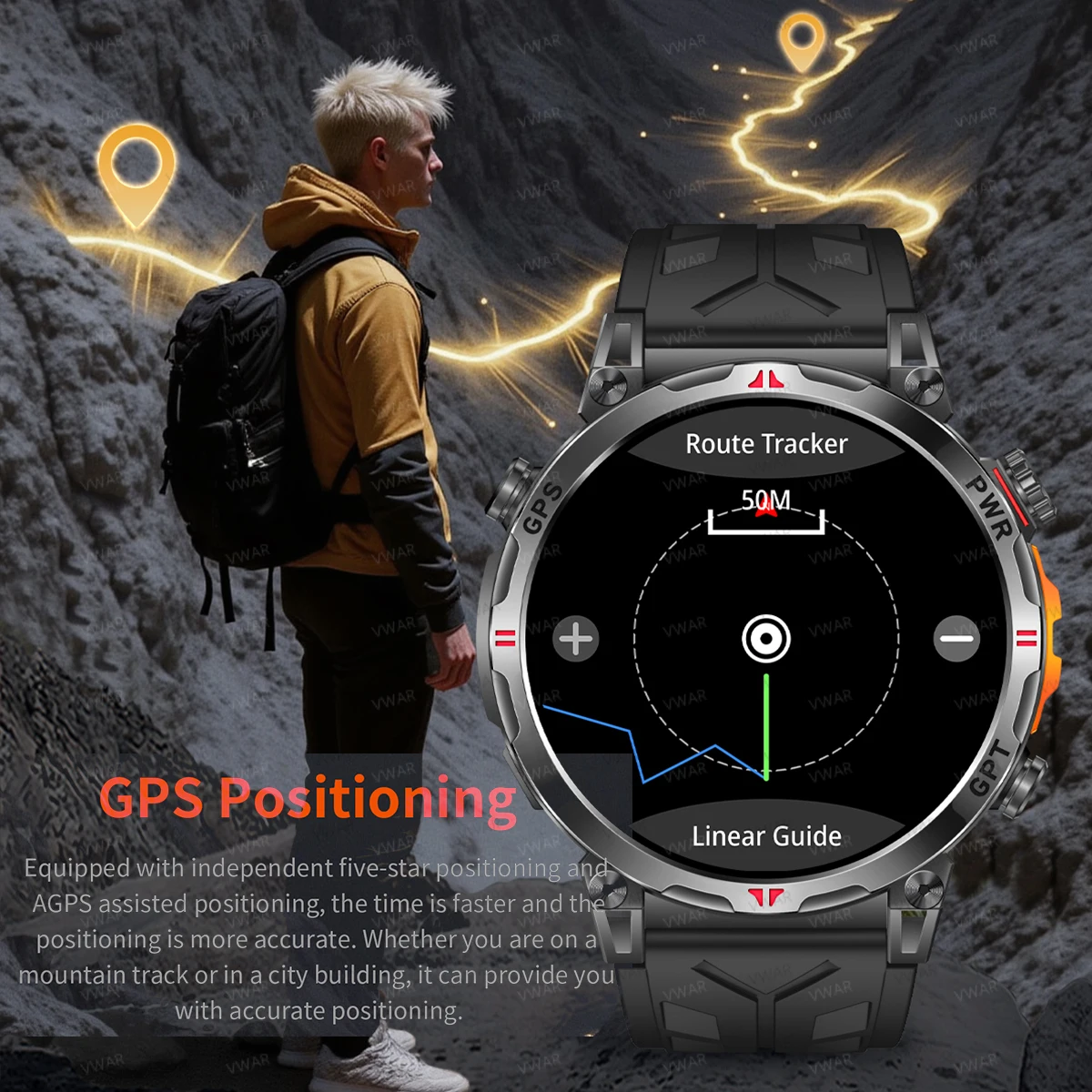 2025 New VWAR Air5 Ultra GPS S - مراجعة Watch Vs Smartwatch وسعره