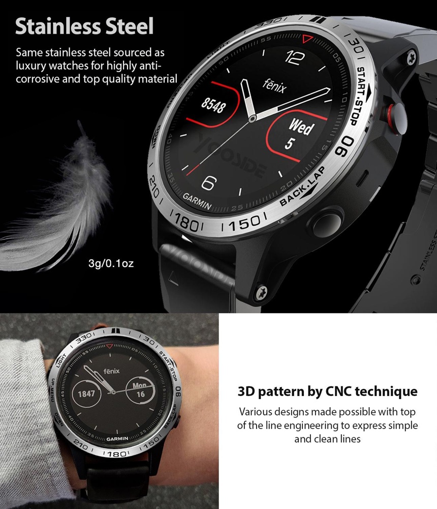Bezel for Garmin Fenix 7 7X 6  - مراجعة Smartwatch Ring Watches وسعره
