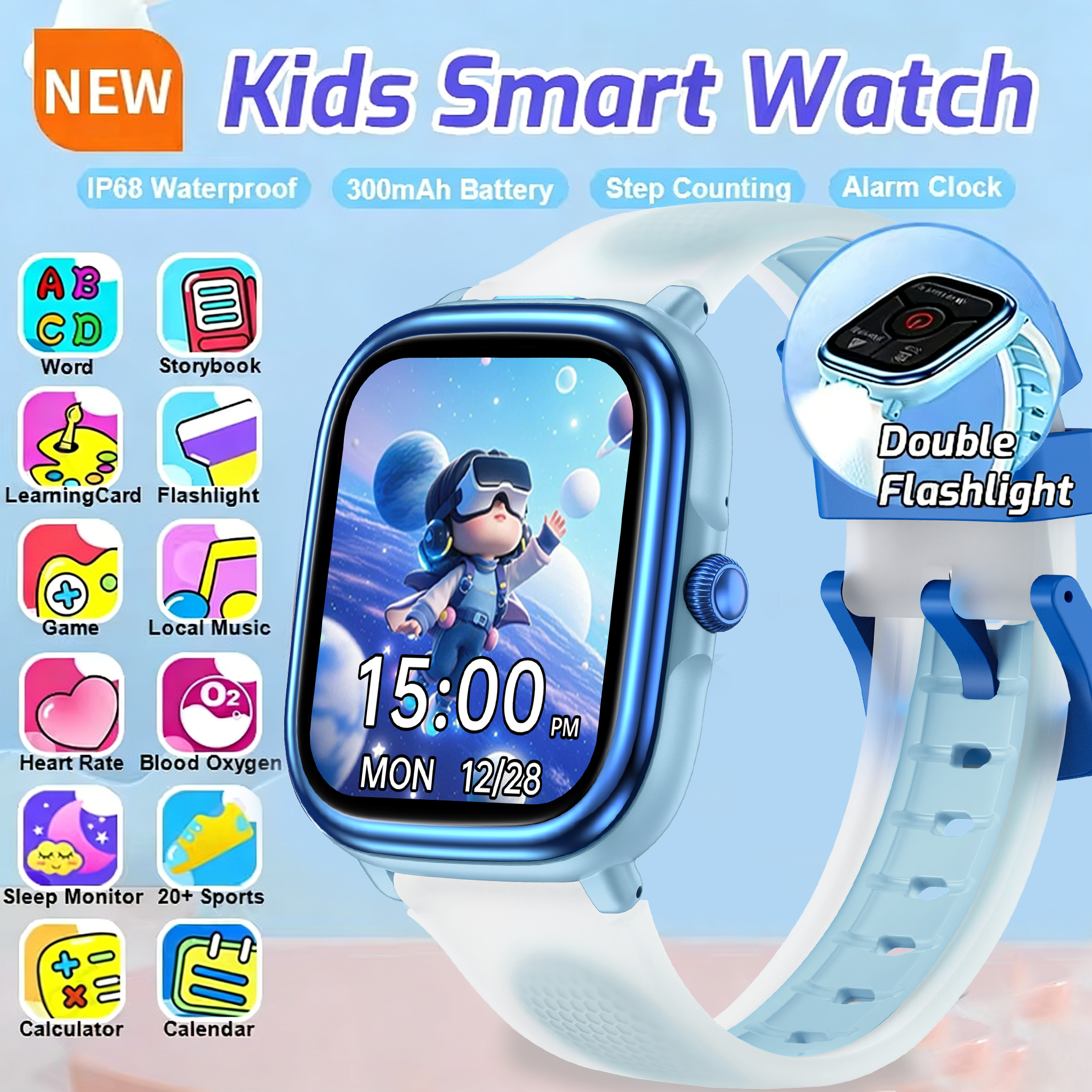 New Kids Study Smart Watch 1.8 - مراجعة Smartwatch Watches For Kid Boy Waterproof وسعره