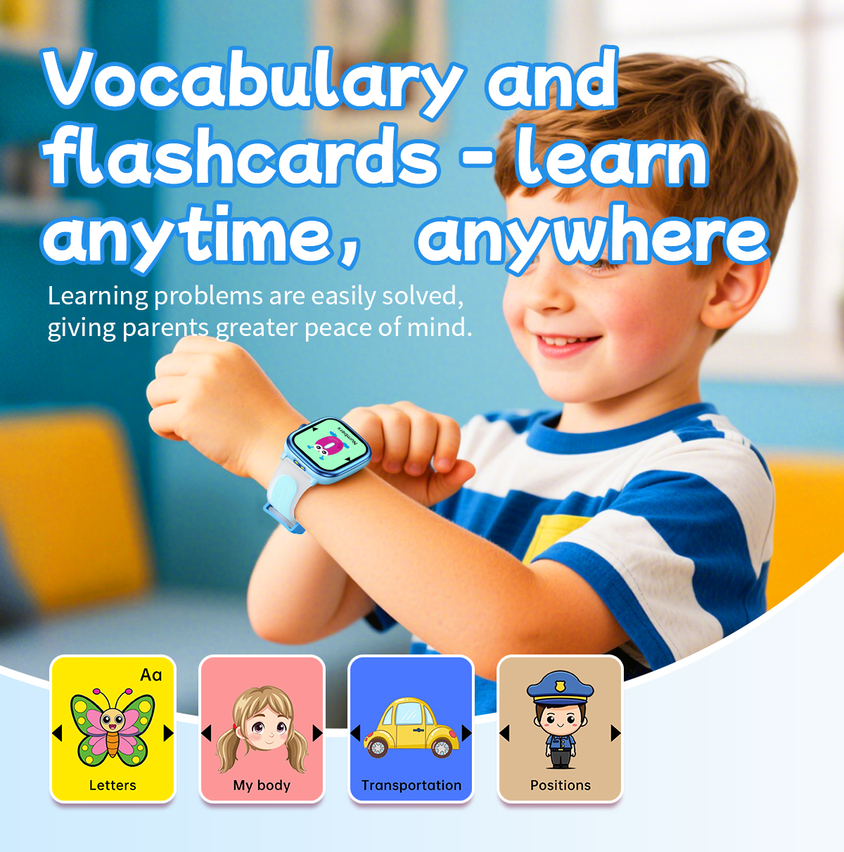 New Kids Study Smart Watch 1.8 - مراجعة Smartwatch Watches For Kid Boy Waterproof وسعره