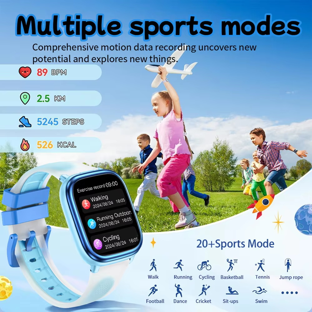 New Kids Study Smart Watch 1.8 - مراجعة Smartwatch Watches For Kid Boy Waterproof وسعره