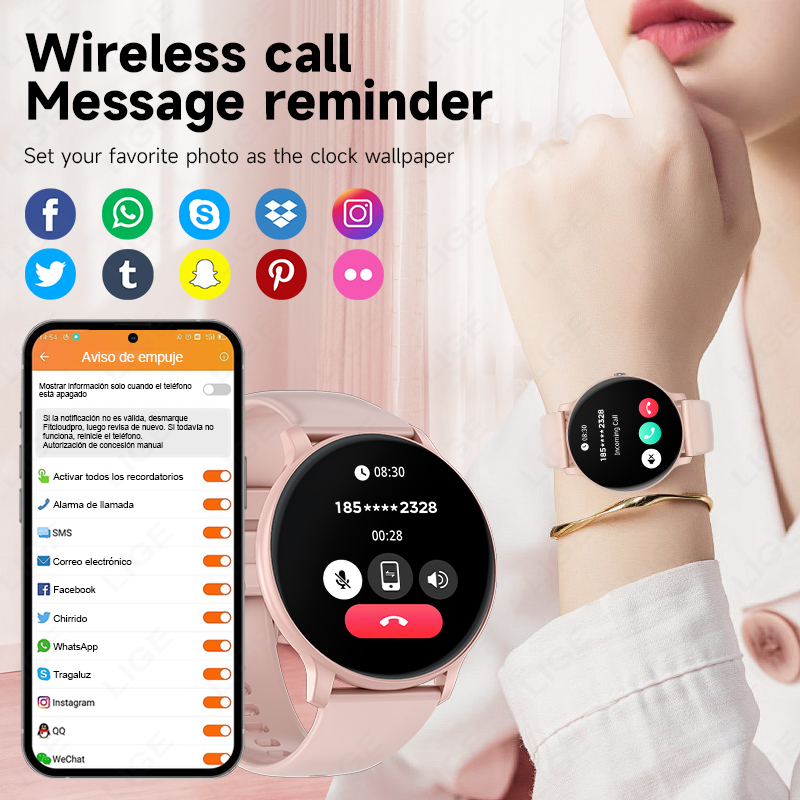 LIGE Bluetooth Call Smart Watc - مراجعة Smartwatch Latest Watches For Men وسعره