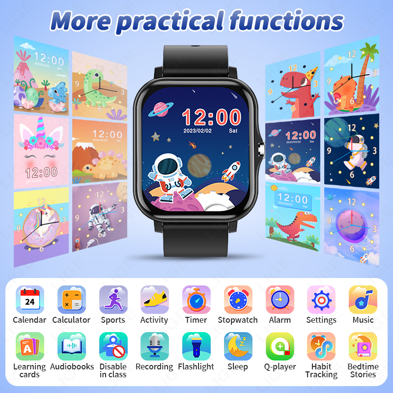 LIGE 2025 Audiobook Children S - مراجعة Smartwatch Watches For Kid Boy Waterproof وسعره