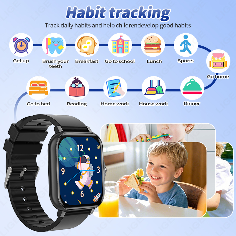 LIGE 2025 Audiobook Children S - مراجعة Smartwatch Watches For Kid Boy Waterproof وسعره
