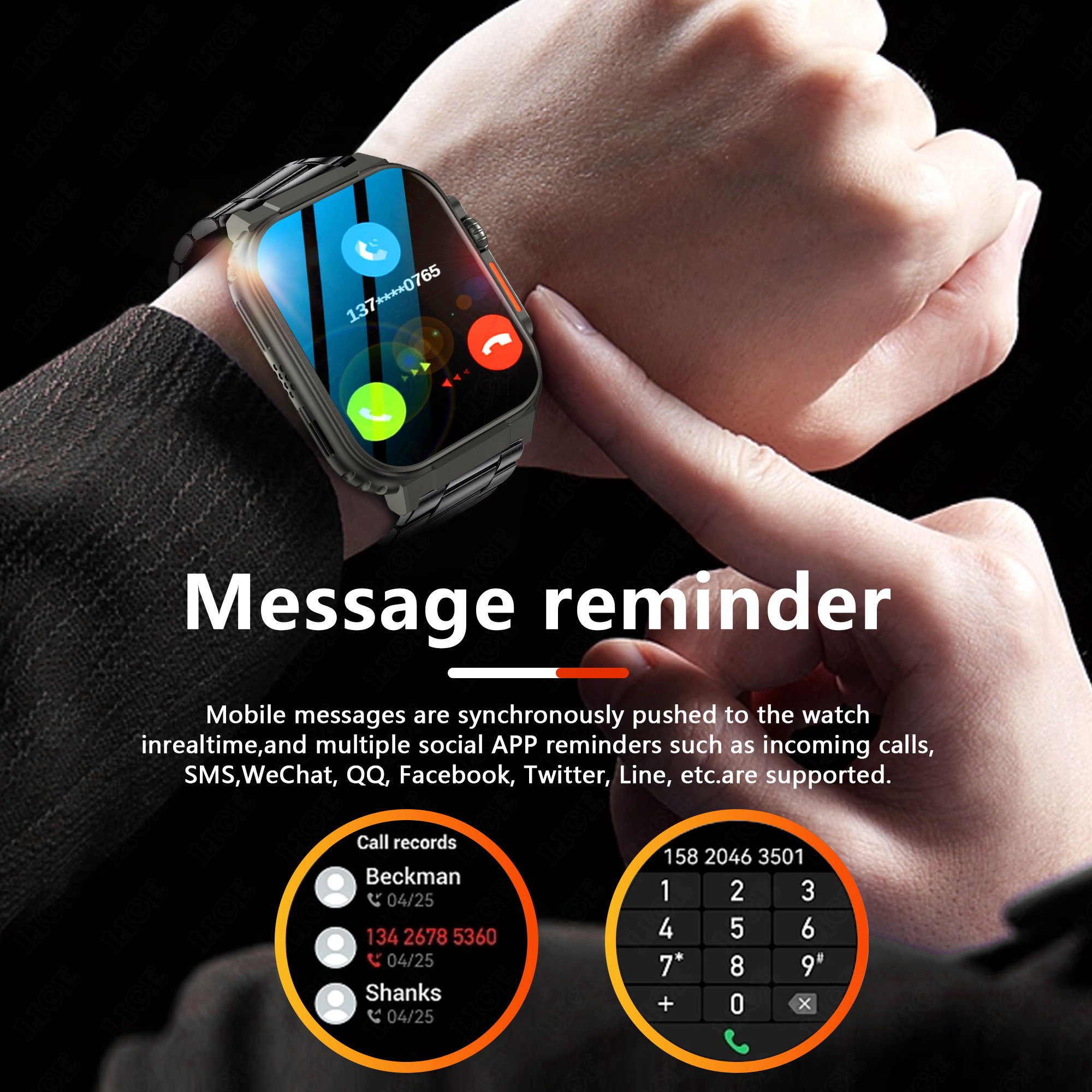 LIGE 600mAh Military Outdoor S - مراجعة Smartwatch Latest Watches For Men وسعره