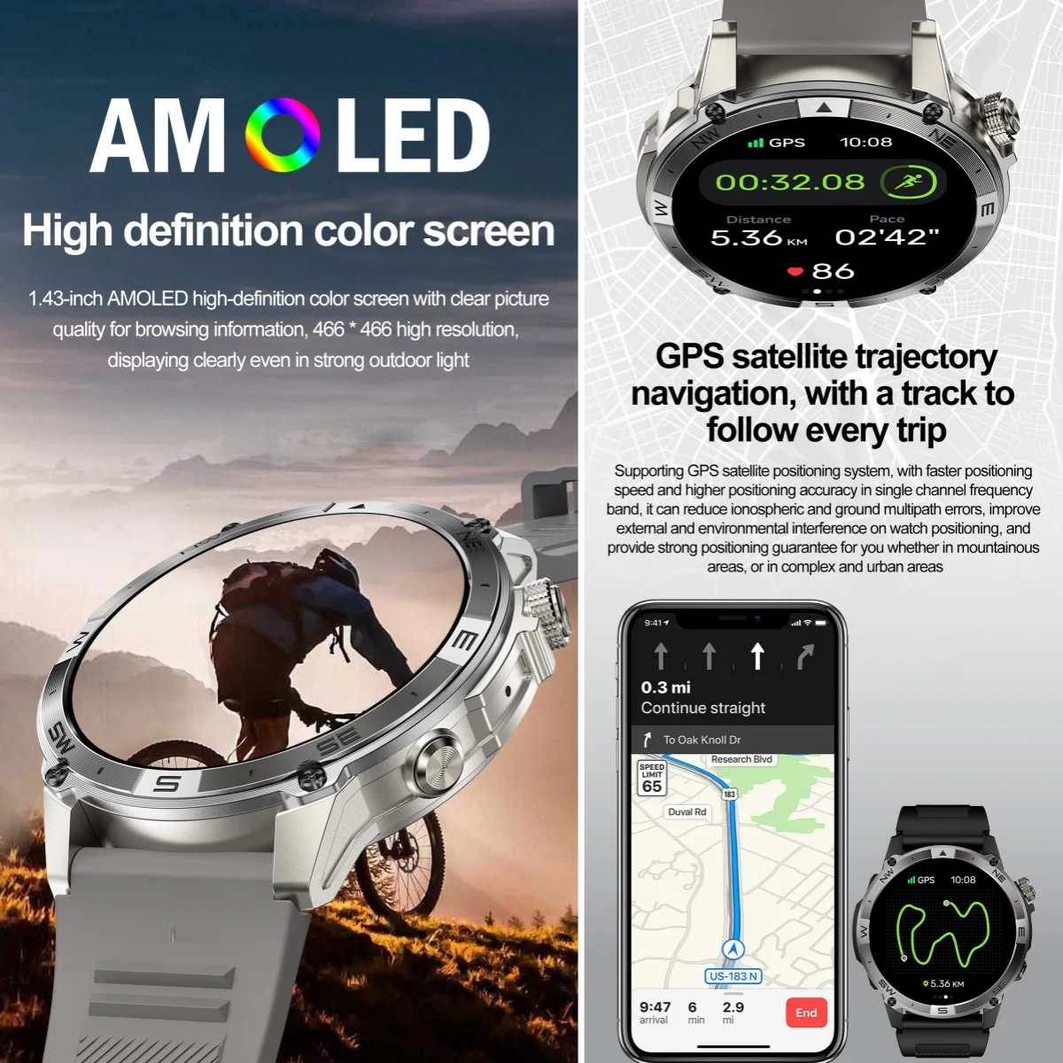 VWAR GPS Smart Watch 1.43” HD  - مراجعة Watch Vs Smartwatch وسعره
