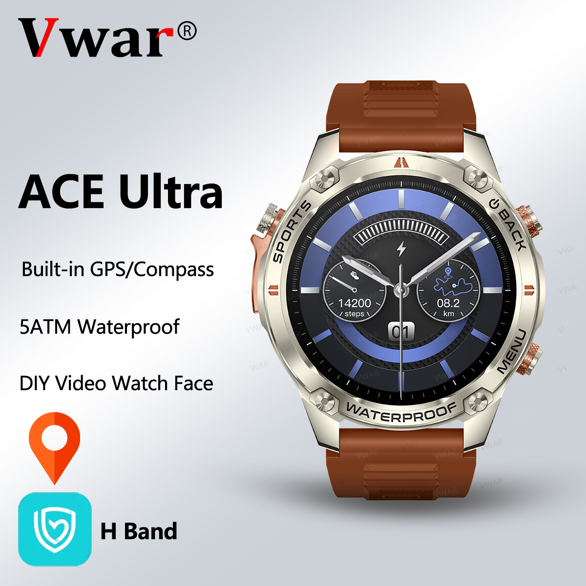 NEW 2025 VWAR ACE Ultra GPS Sm - مراجعة Watch Vs Smartwatch وسعره
