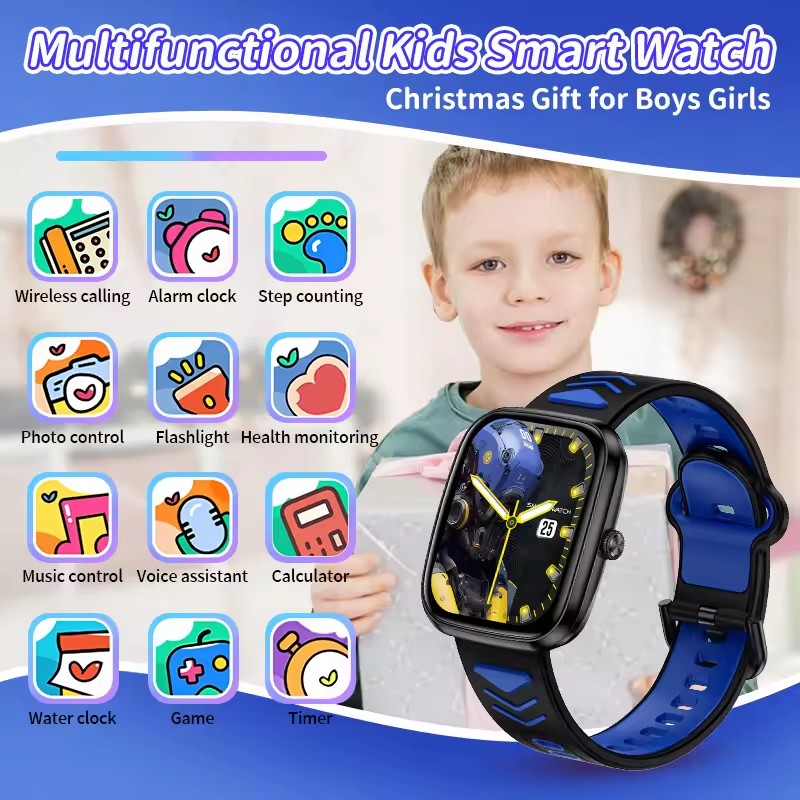Children Boys Girls Present Sm - مراجعة Smartwatch Watches For Kid Boy Waterproof وسعره