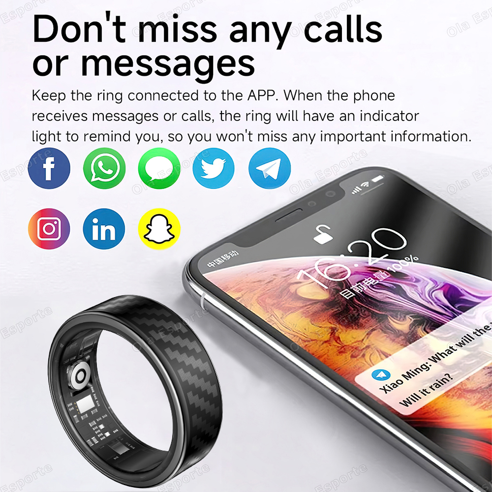 Newest Smart Ring Call Message - مراجعة Smartwatch Ring Watches وسعره