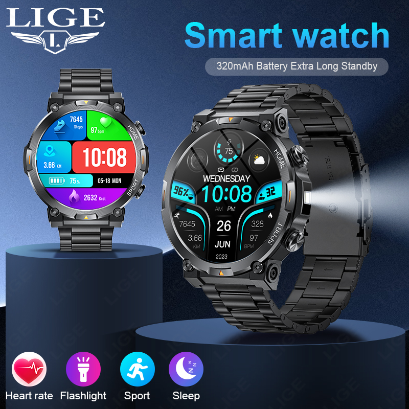 LIGE Outdoor Sports Smart Watc - مراجعة Smartwatch Latest Watches For Men وسعره