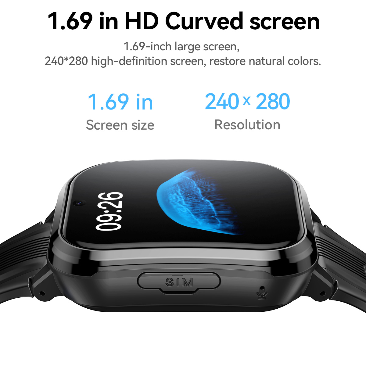HOCO Y108 1.69inch HD LCD Curv - مراجعة Smartwatch Watches For Kid Boy Waterproof وسعره