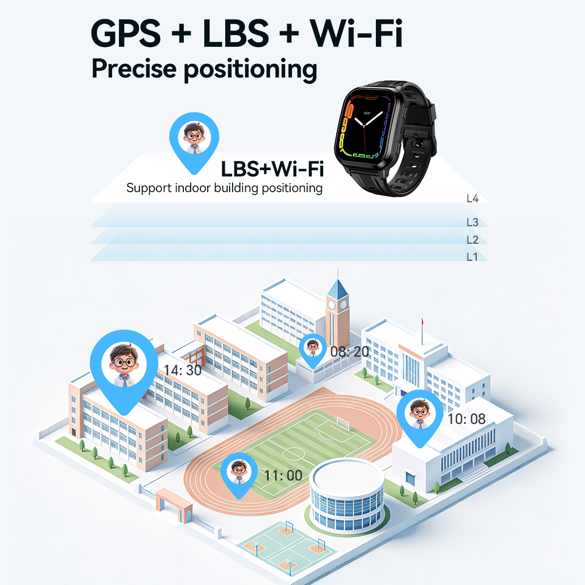 HOCO Y108 1.69inch HD LCD Curv - مراجعة Smartwatch Watches For Kid Boy Waterproof وسعره