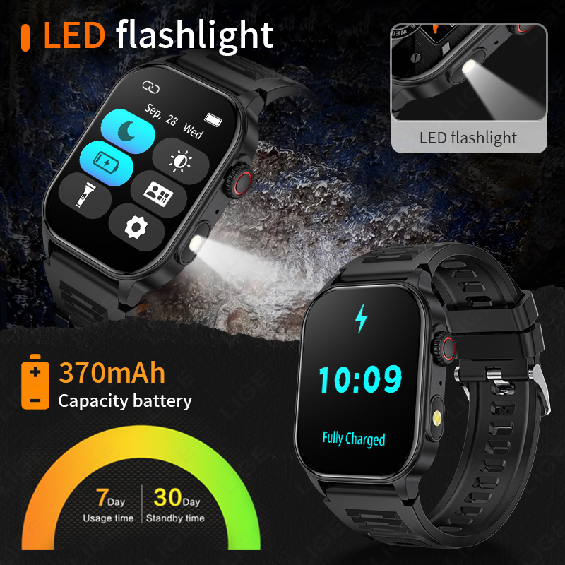 LIGE Smart Watch for Men 3ATM  - مراجعة Smartwatch Latest Watches For Men وسعره