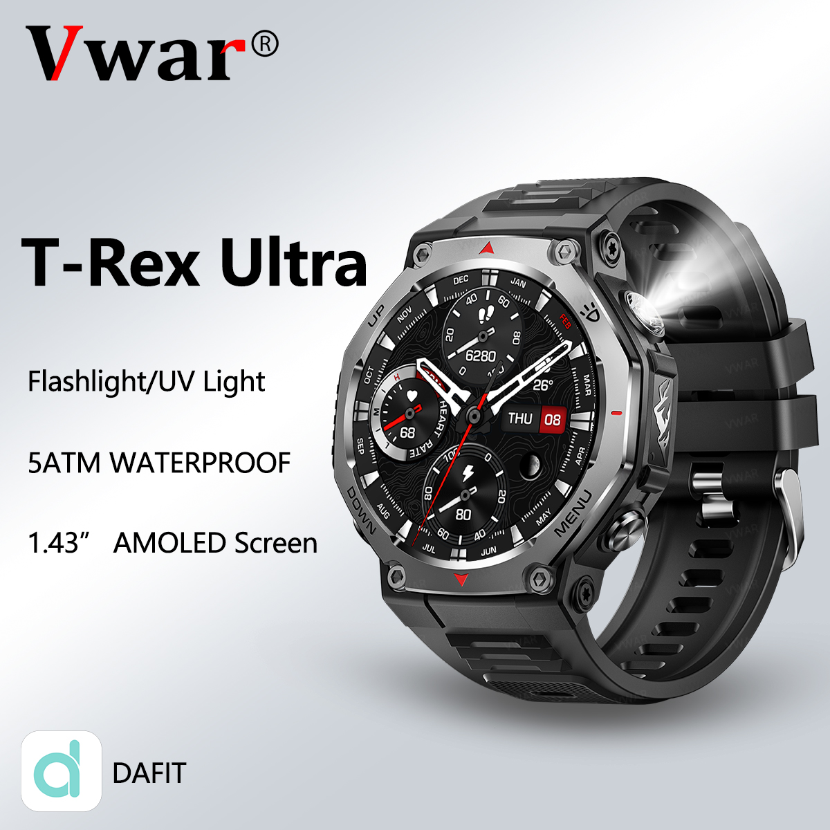 VWAR T-Rex Ultra Smart Watch w - مراجعة Watch Vs Smartwatch وسعره